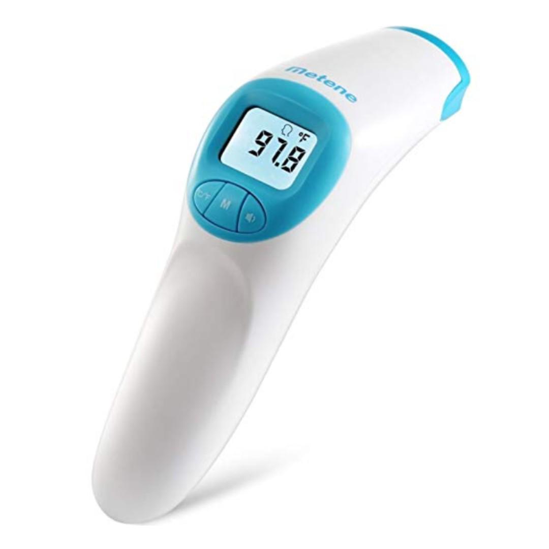 Ear Safety Temperature,Toddlers Medical Forehead Thermometer,Digital Infrared With Fever indicator FDA & CE Approve Babies and Adults -Battery Operated-Small Portable Easy to Carry. 