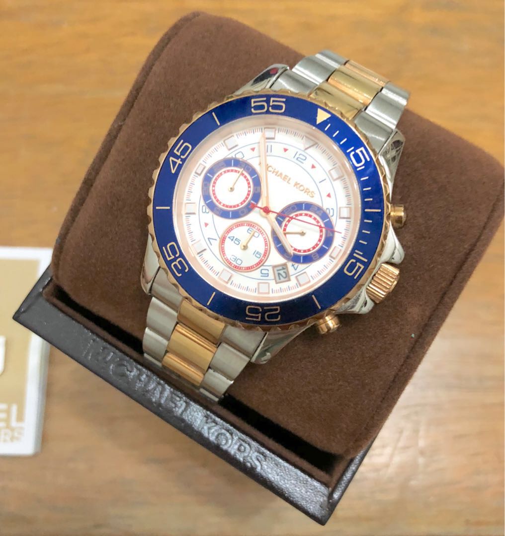 michael kors watch men's two tone