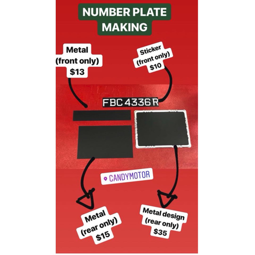 Number Plate Making, Motorcycles, Motorcycle Accessories on Carousell
