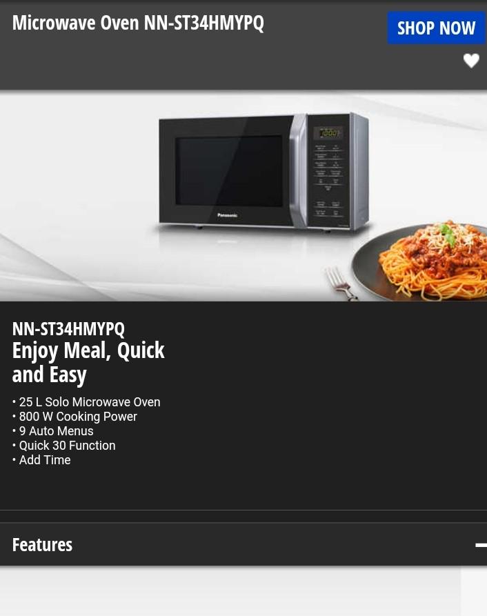 Panasonic Microwave Oven Nn St34hm Home Liances Kitchenware On Carou Panasonic Microwave Oven Nn St34hm