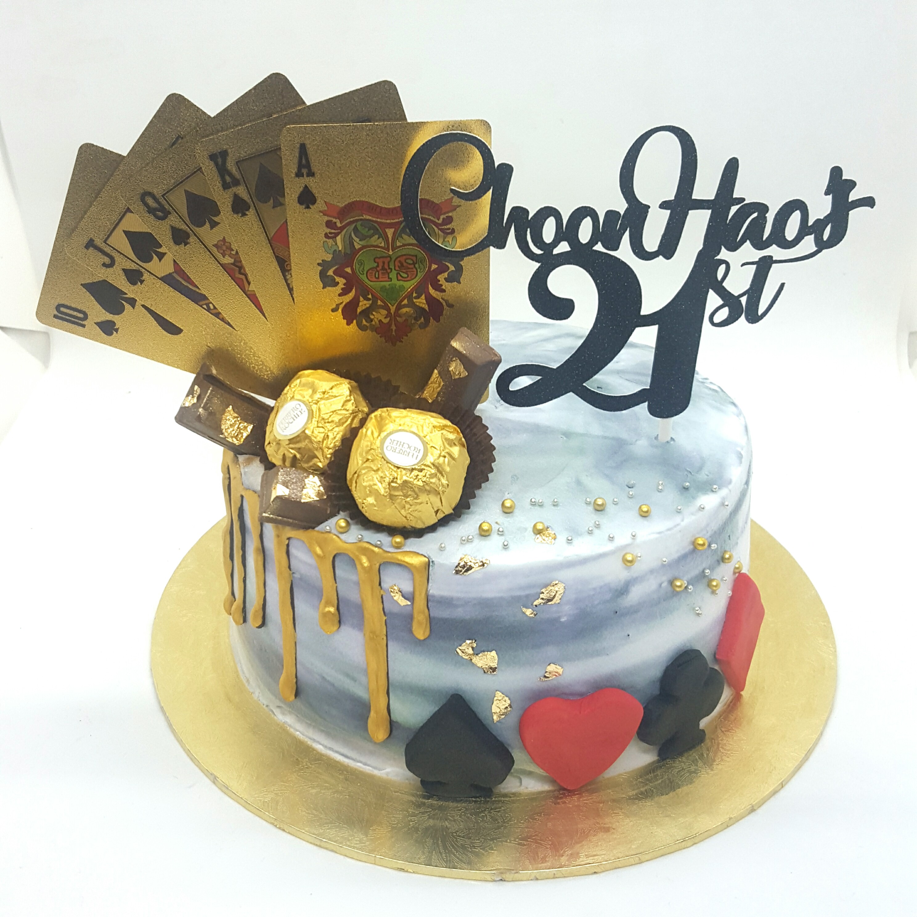Poker Gold Drip Cake Food Drinks Baked Goods On Carousell