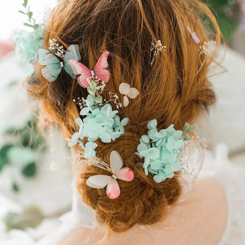 real flower hair accessories
