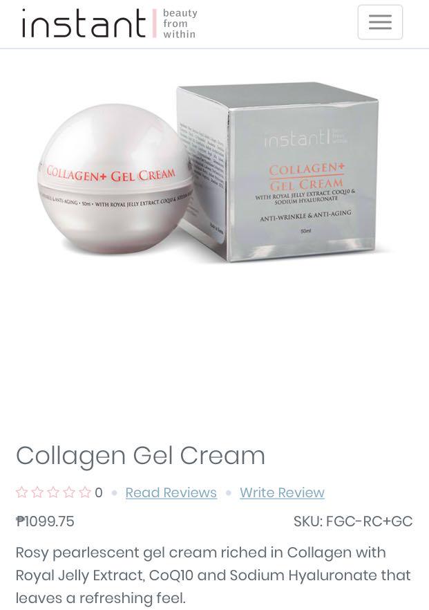 Pure Skin Collagen And Gel Cream Health Beauty Skin Bath Body On Carousell