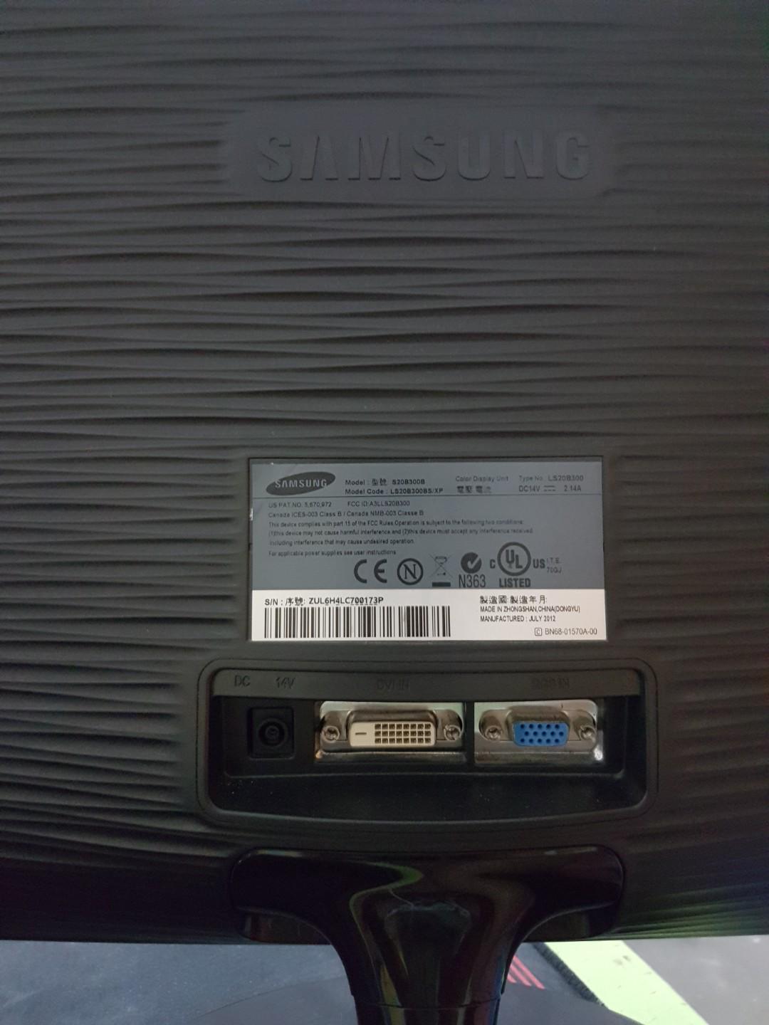 SAMSUNG SyncMaster S20B300, TV & Home Appliances, TV & Entertainment ...