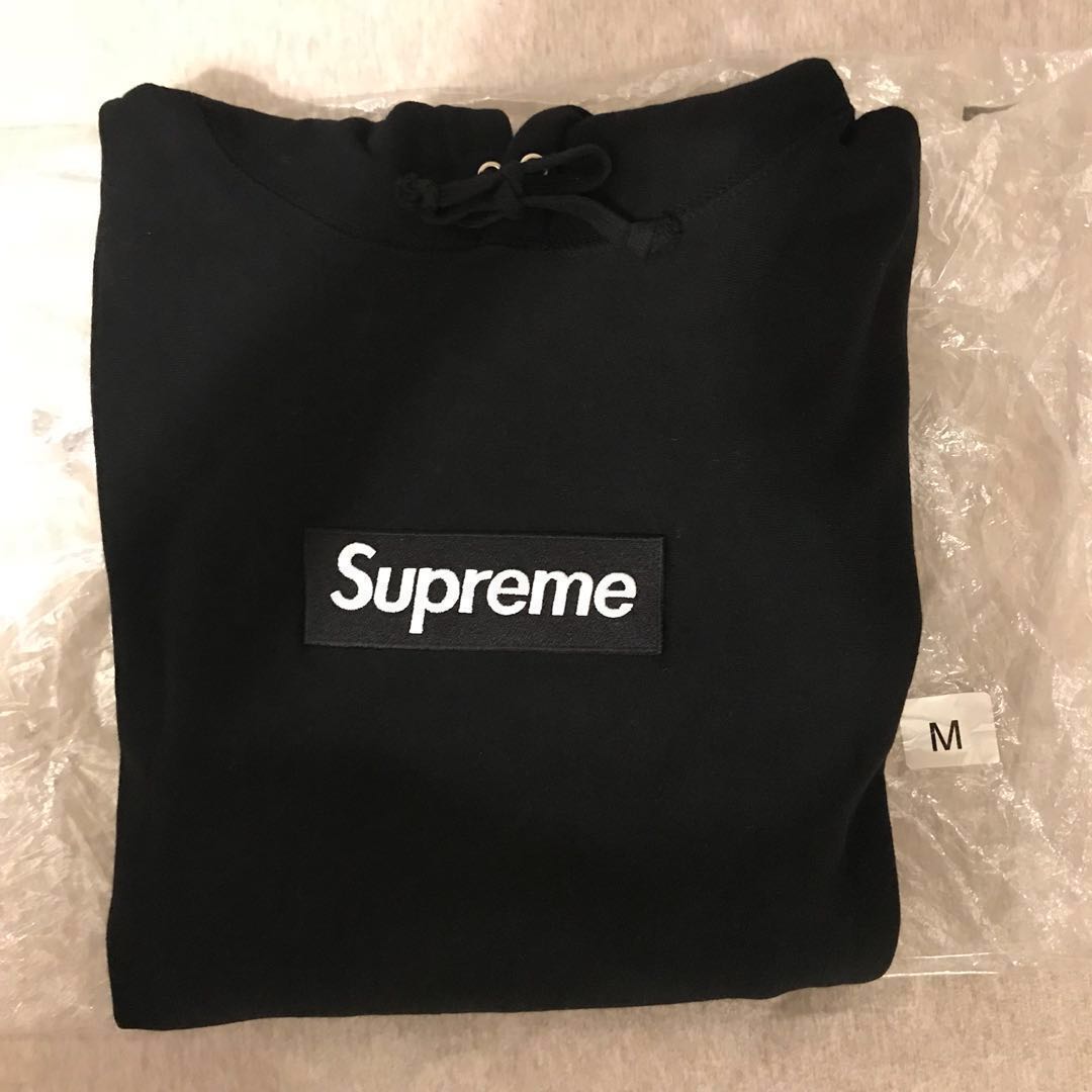 hoodie supreme box logo black