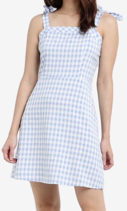 Checkered blue deals dress