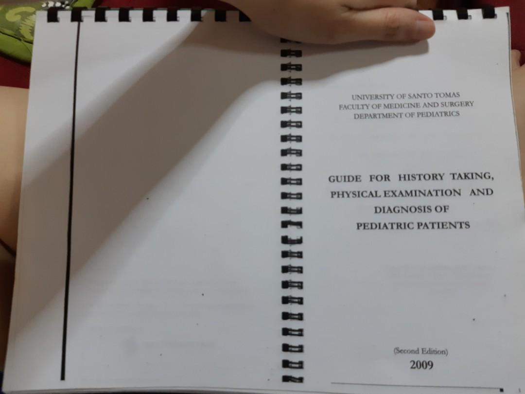 Ust Pedia Blue Book Guide For History Taking Physical Exam And Diagnosis Of Pedia Patients Hobbies Toys Books Magazines Assessment Books On Carousell
