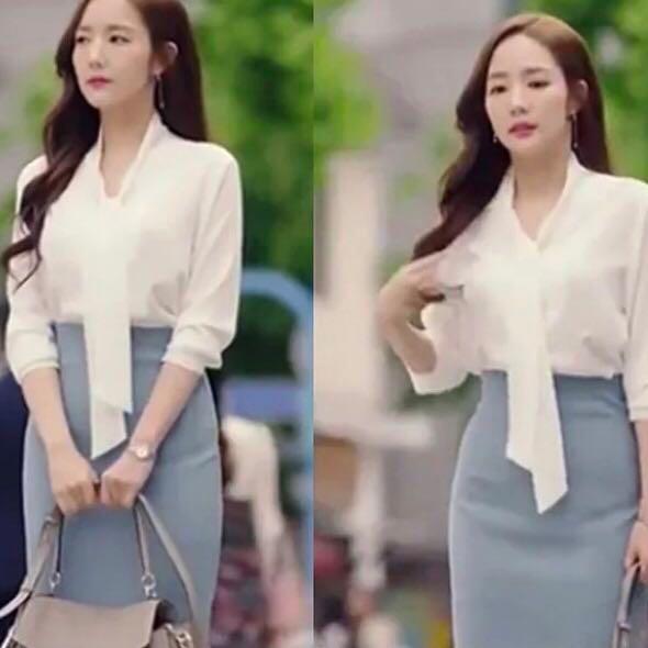 What’s wrong with secretary Kim outfits. Dress. Blouse. Pencil skirt