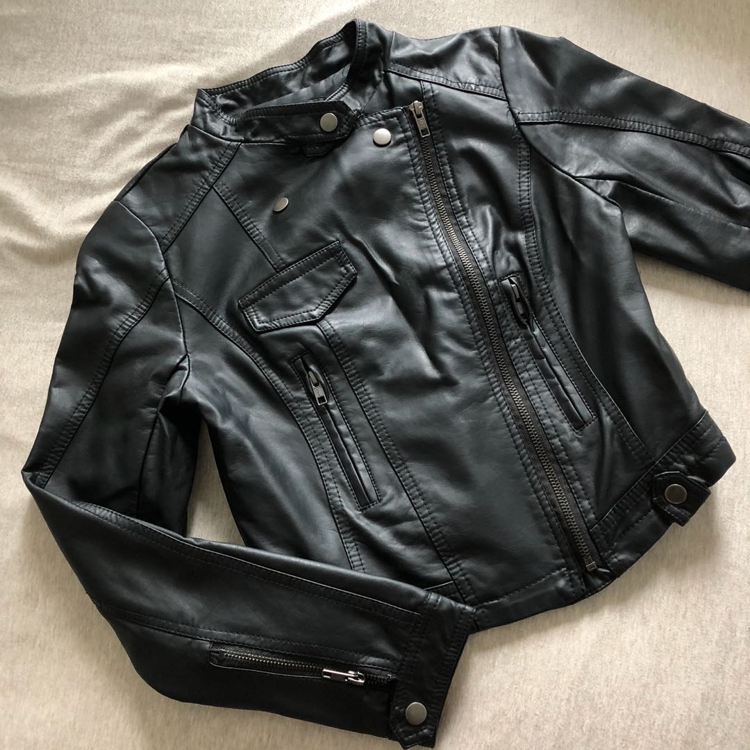 Women Pu Leather Jacket Bike