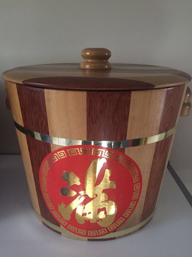 Wooden Rice Container, Furniture & Home Living, Kitchenware & Tableware