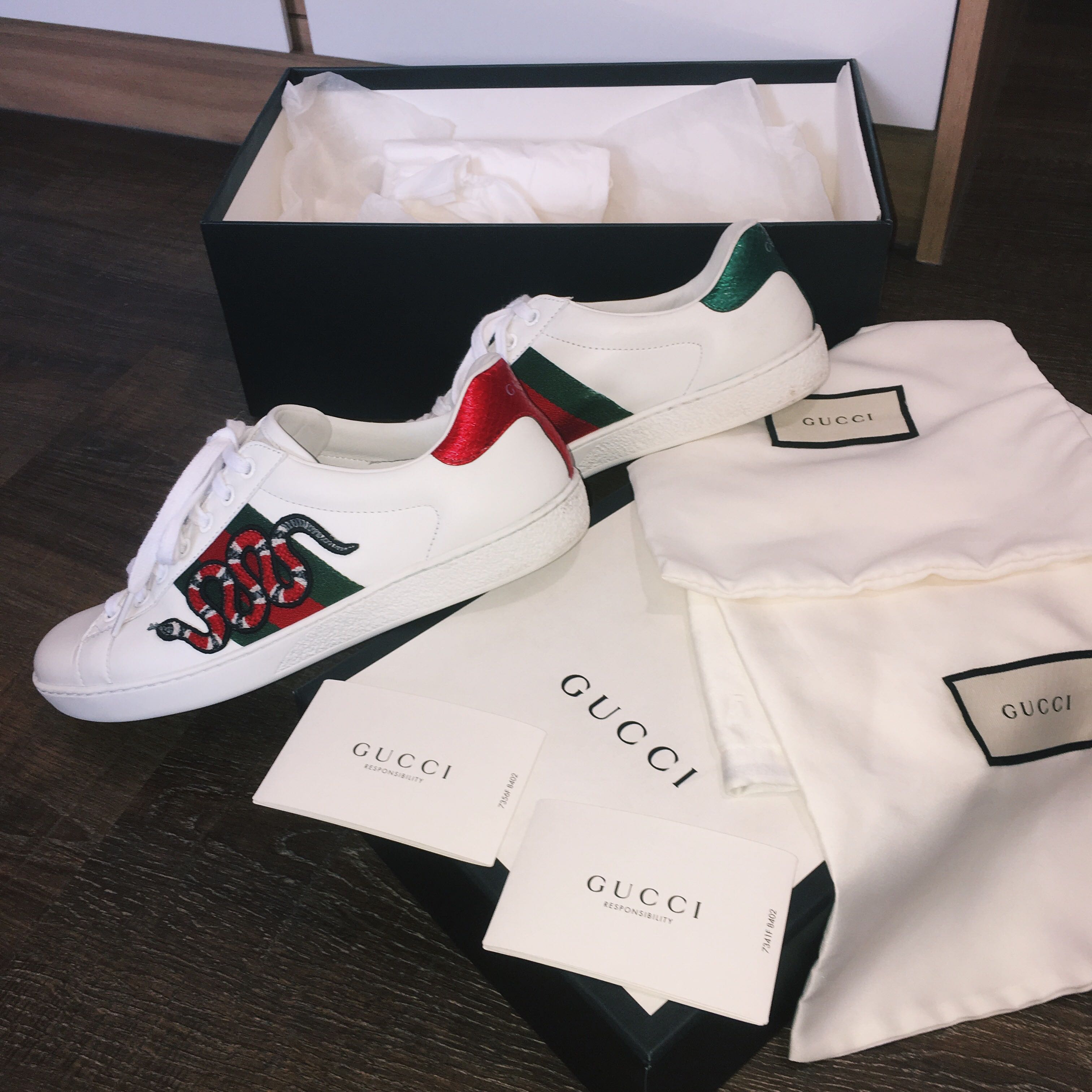 gucci ace snake sneakers