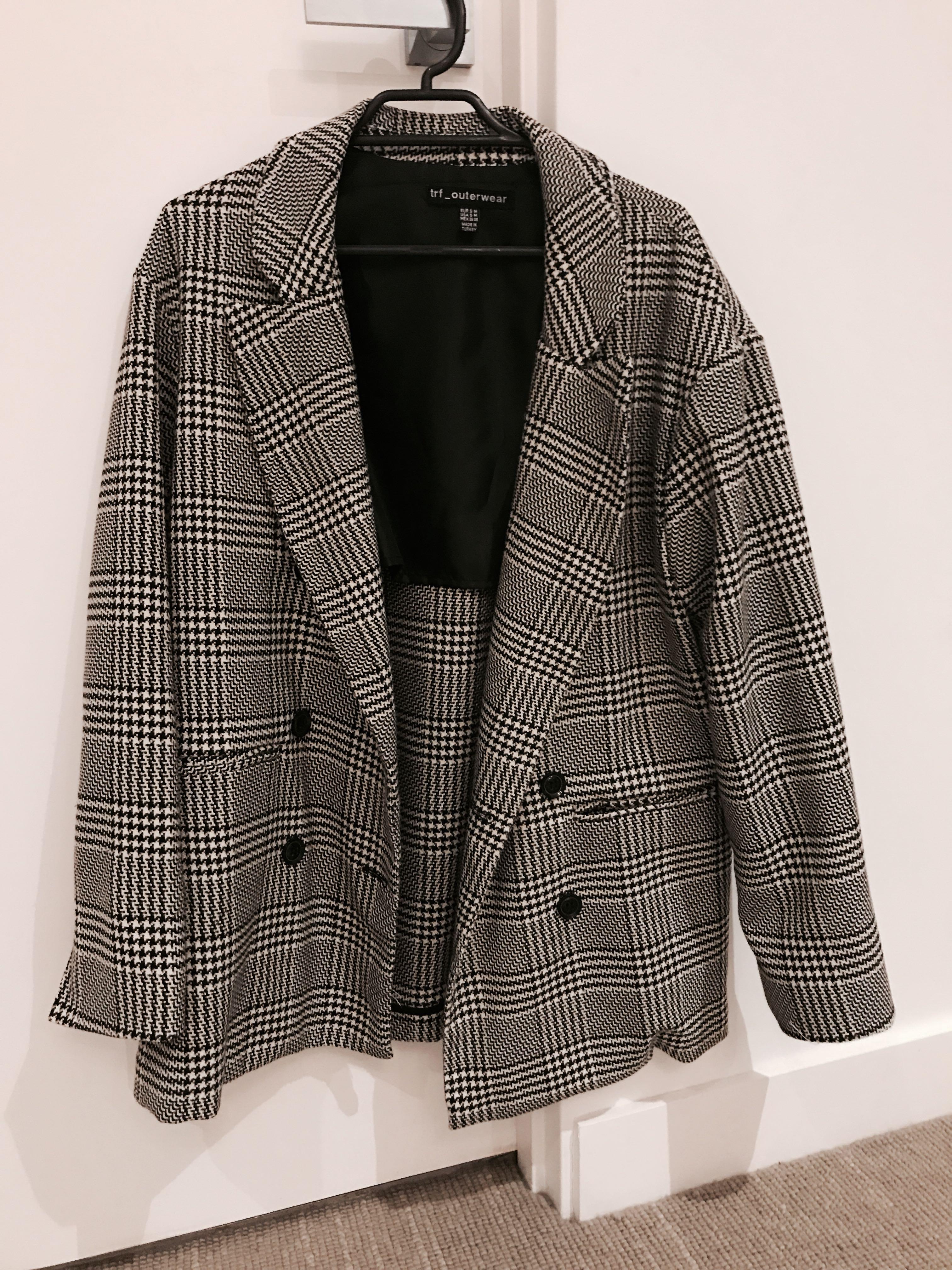 houndstooth jacket zara