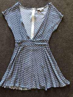 Showpo blue and white top - size 8