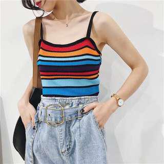 (PO) Rainbow stripped Sleeveless tank top