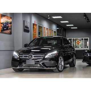 15 C300 AMG 4MATIC 雙魚眼 自動停車 CPO美國原廠認證 遮陽簾 黑梣木飾板 Keylessgo免鑰匙