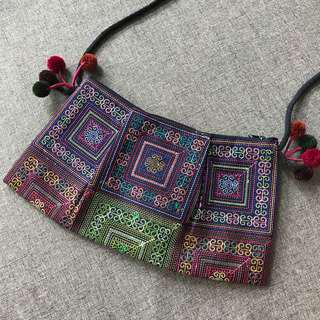 Thai Embroidered Sling Bag - Oriental