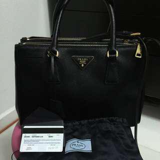 Prada Talco White Saffiano Lux Leather Crossbody Bag - 1BP012