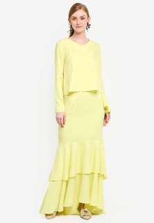 Flared Sleeves Top With Double Layered Skirt Lubna