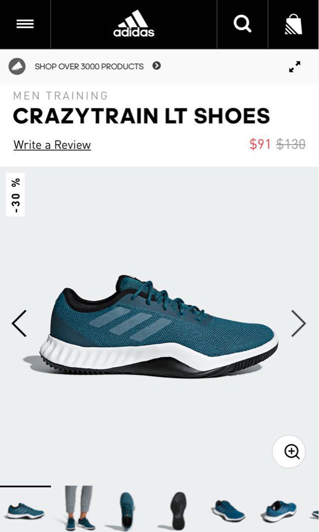 Men's adidas training crazytrain lt clearance shoes