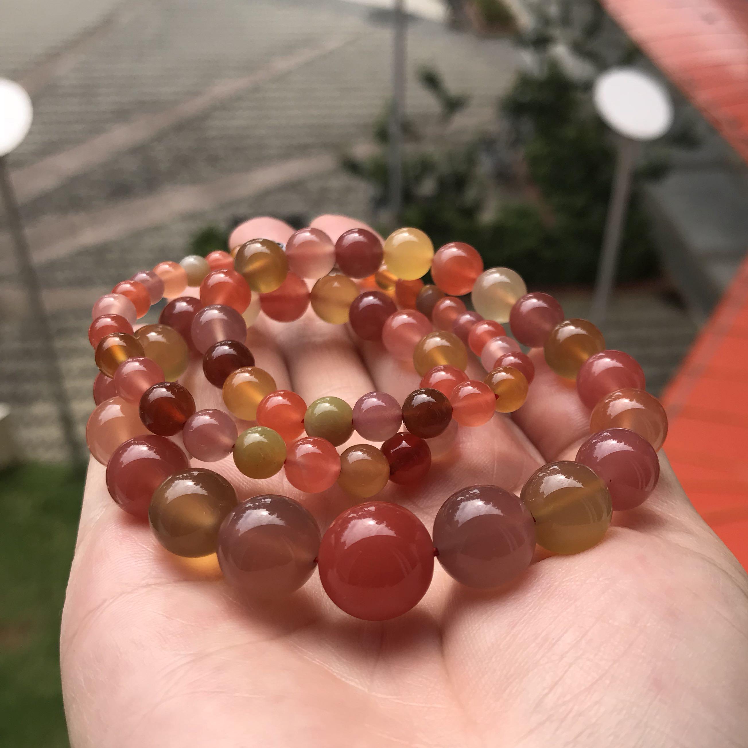agate 100% natural certified necklace 100% 天然极品盐源玛瑙项链