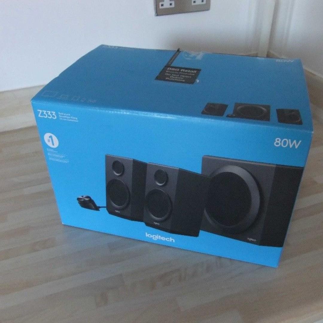 Bnib Logitech Z333 2 1 Speaker With Subwoofer Electronics Audio