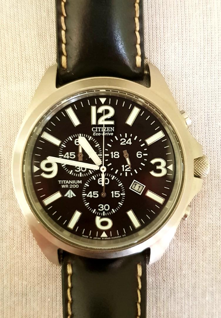 Citizen Eco Drive AT0660 Titanium Chronograph Promaster Edition Men s Fashion Watches Accessories Watches on Carousell