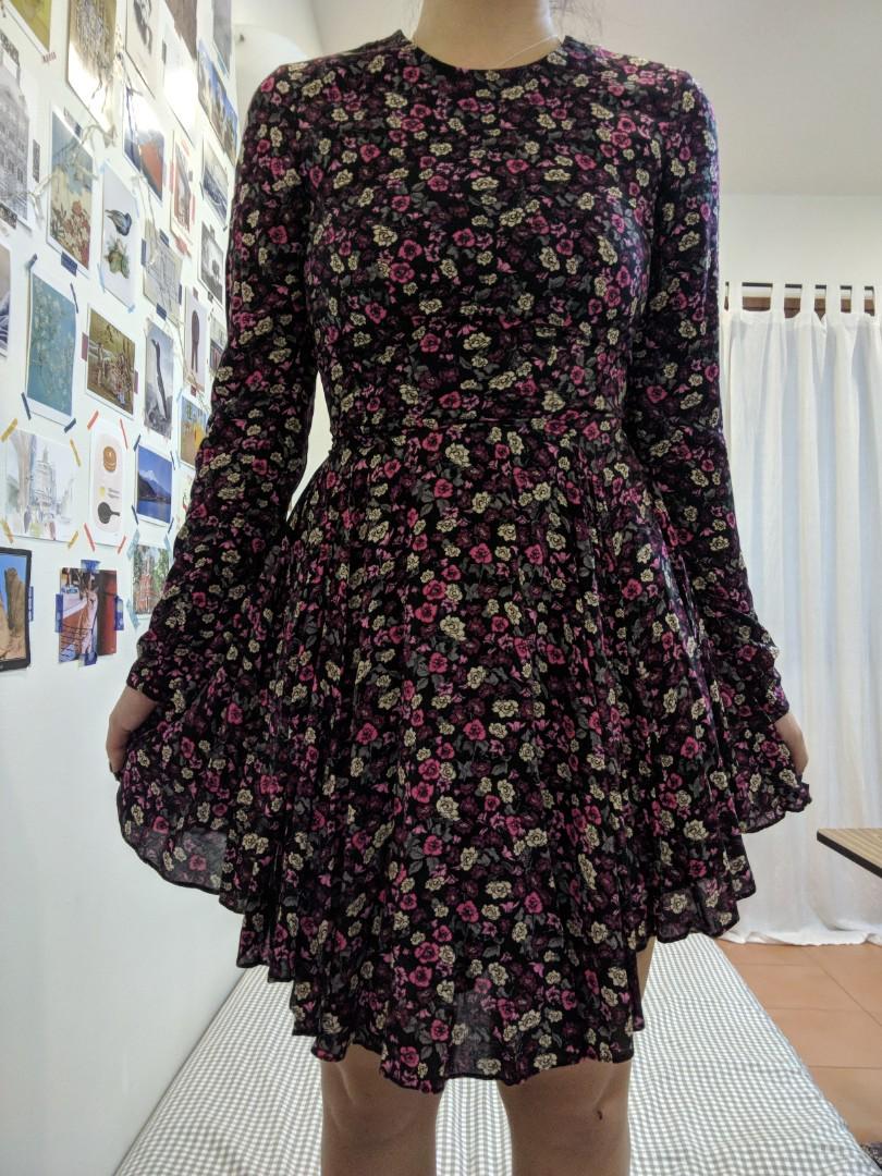 H&m floral long sleeve dress Clearance