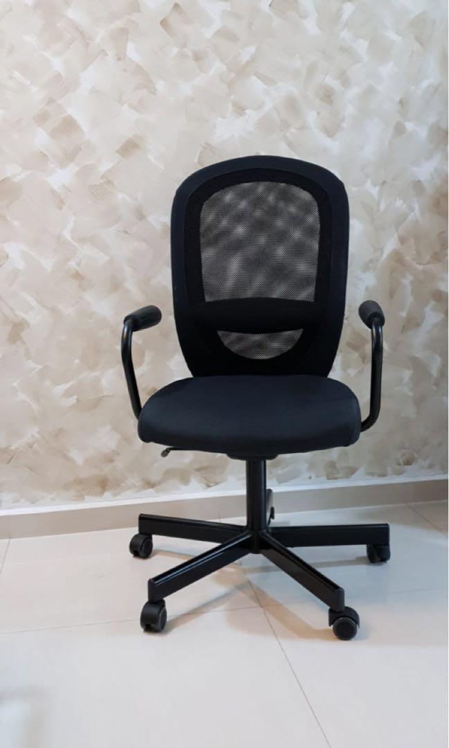 Ikea Black Roller Chair With Mesh Back Furniture Tables Chairs On Carousell
