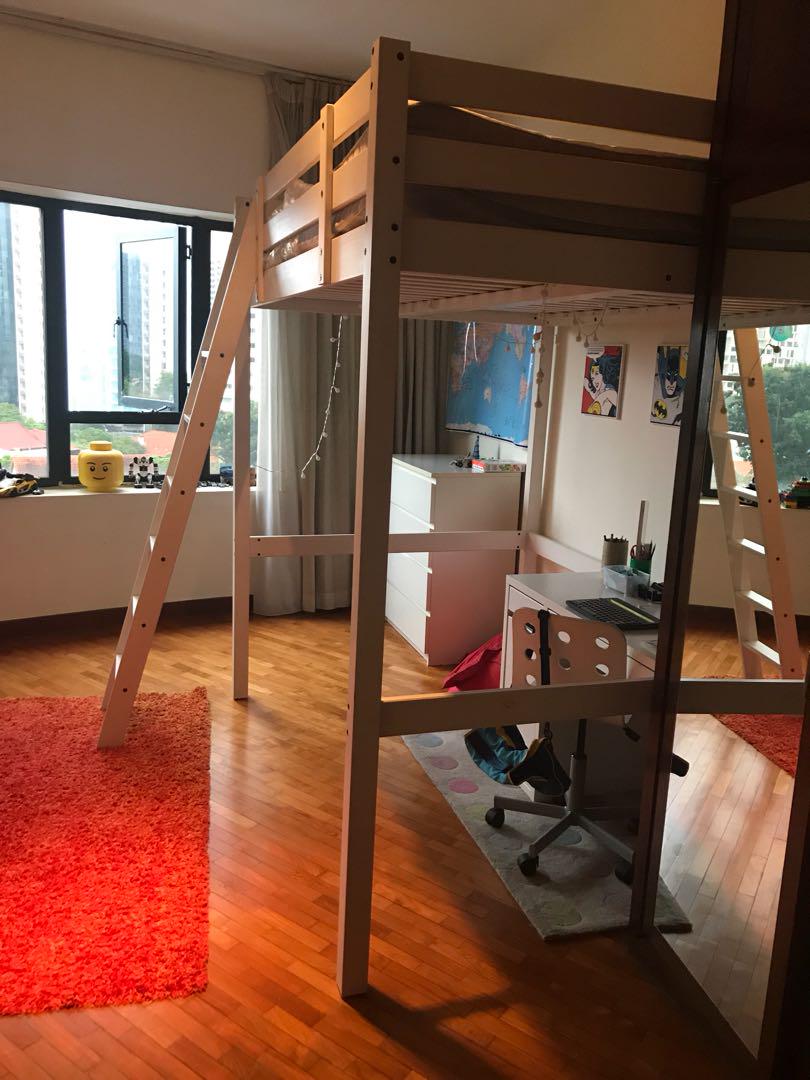 IKEA Stora Loft Bed, Furniture & Home Living, Furniture, Bed Frames & Mattresses on Carousell