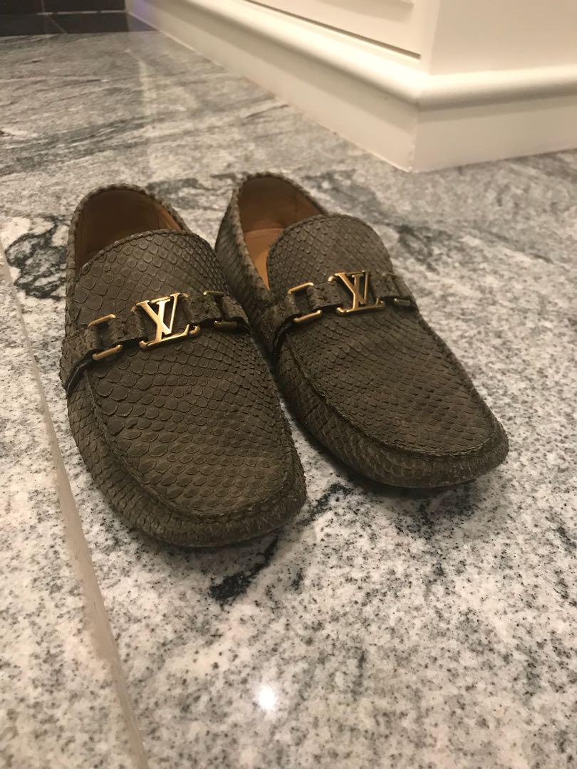 Louis vuitton python loafers discount