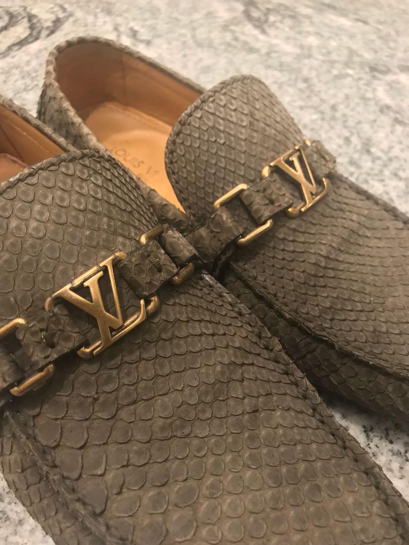 Louis vuitton python sale loafers