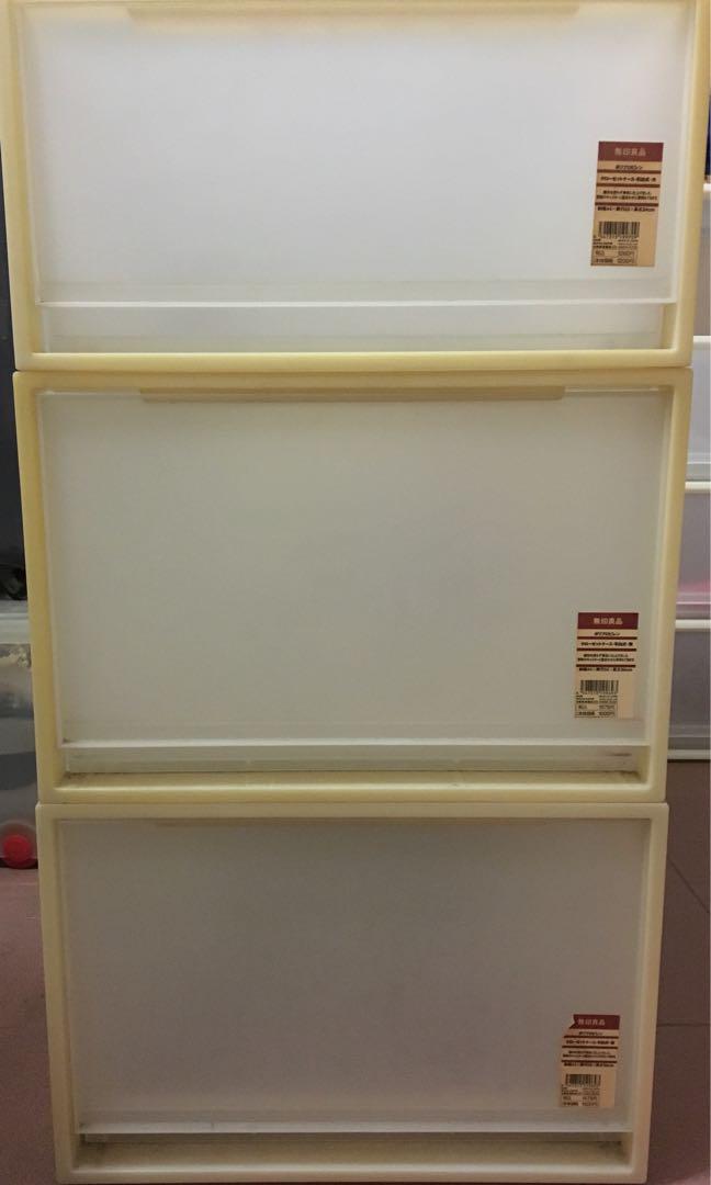 Muji stackable drawer / storage box (L), Furniture & Home Living, Home