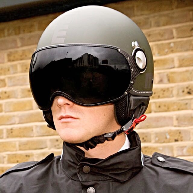 Motorcycle fighter pilot top helmet