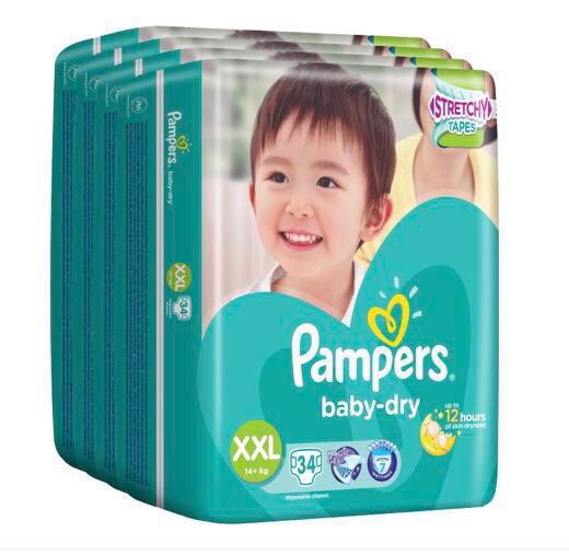 pampers baby dry xxl price