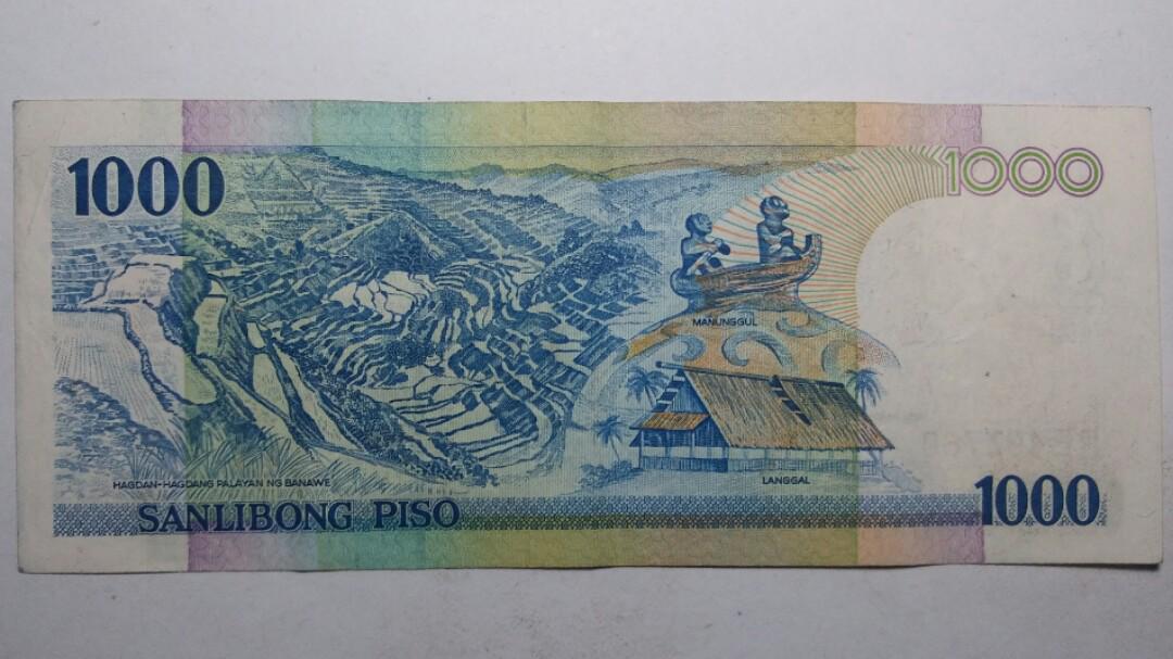 Philippine 1000 Pesos (Category: Currency) located in Quezon City. Submitted by usguardianz (Listing ID 189529913, Image 2). Description: What u see is what u get..