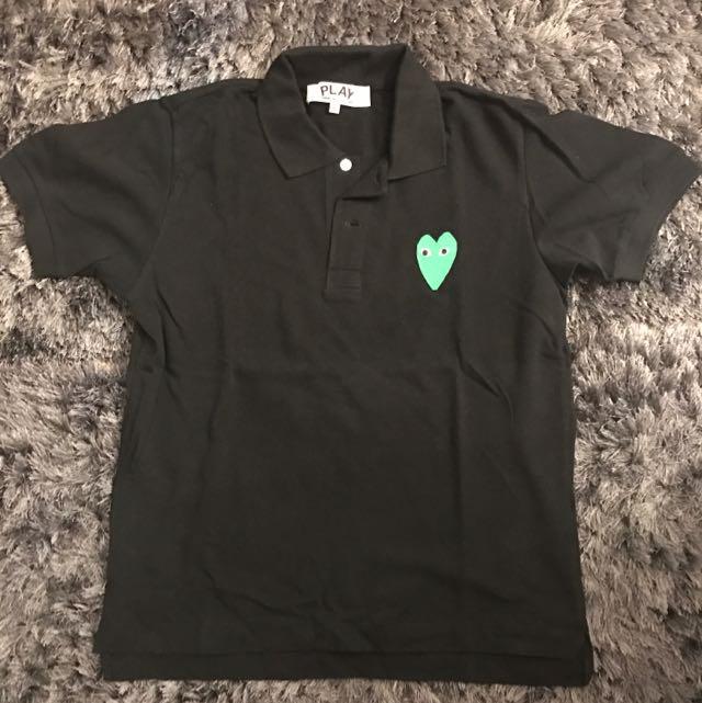 comme des garcons polo navy
