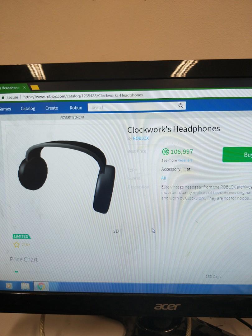 Roblox Sell Cheap Limited Item Clockwork Headphones Toys Games