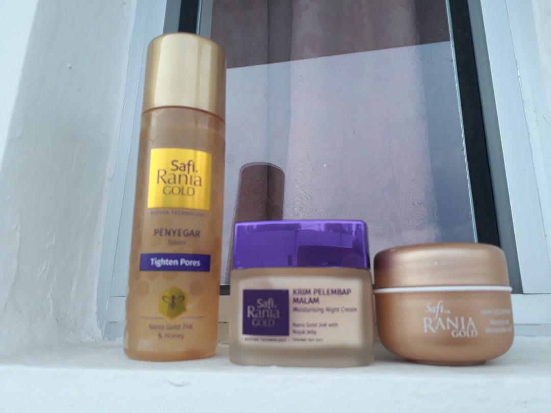 Safi Rania Gold Set Toner Krim Pelembab Malam Krim Kecantikan Health Beauty Skin Bath Body On Carousell