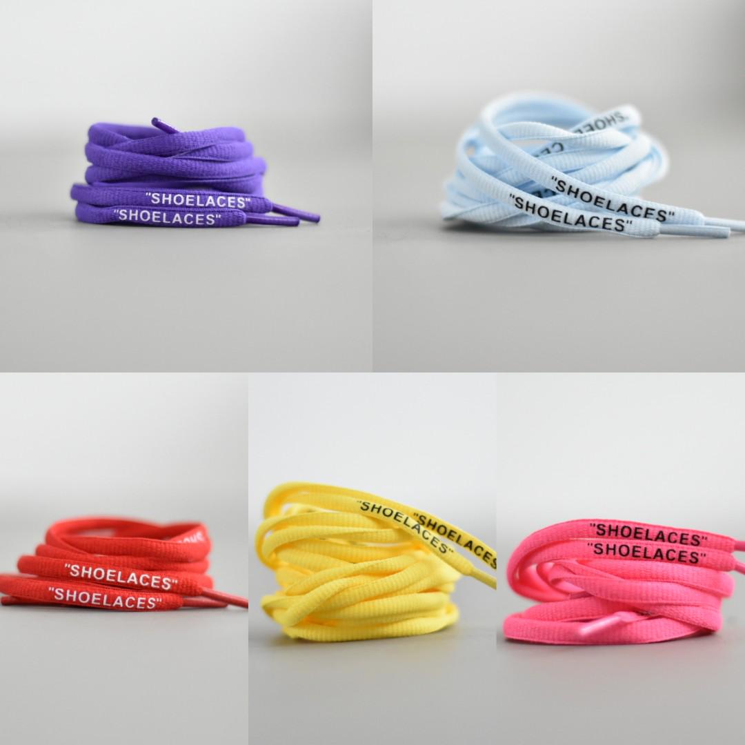 Off white oval shoelaces shop