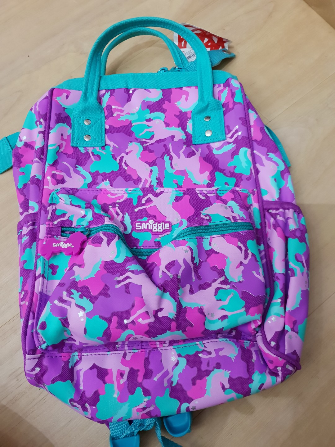 smiggle purple unicorn bag