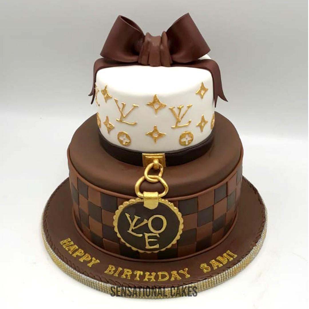Sophisticated and luxurious Louis Vuitton theme cake #singaporecake, Food & Drinks, Baked Goods ...