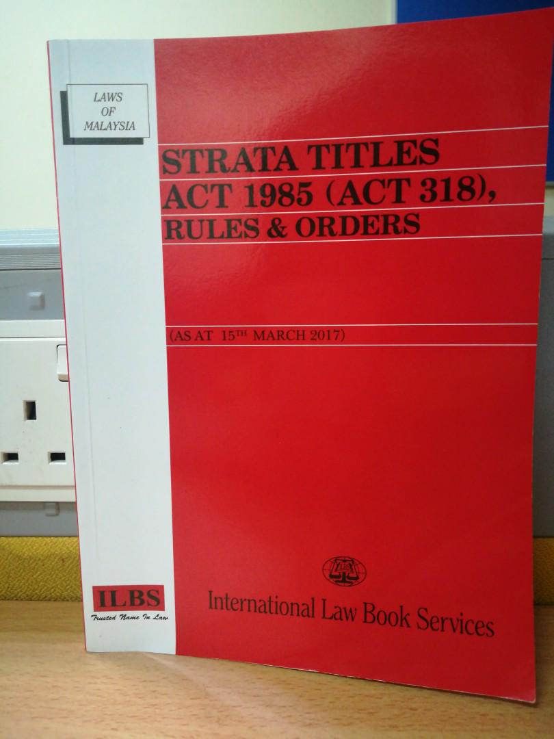 Strata Titles Act 1985 Textbooks On Carousell