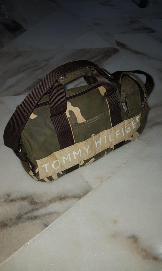 Tommy hilfiger sale camo duffle bag
