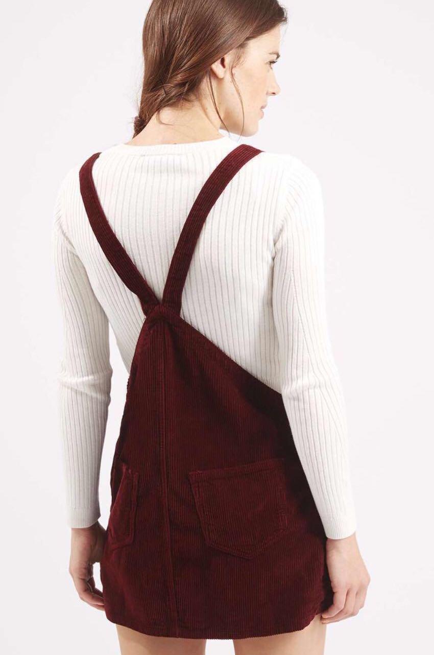 Cord pinafore dress topshop hotsell