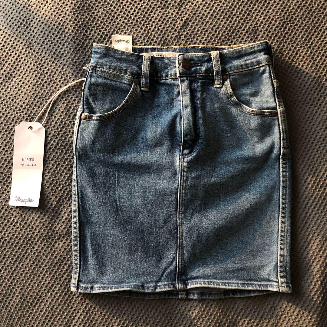 wrangler jean skirt