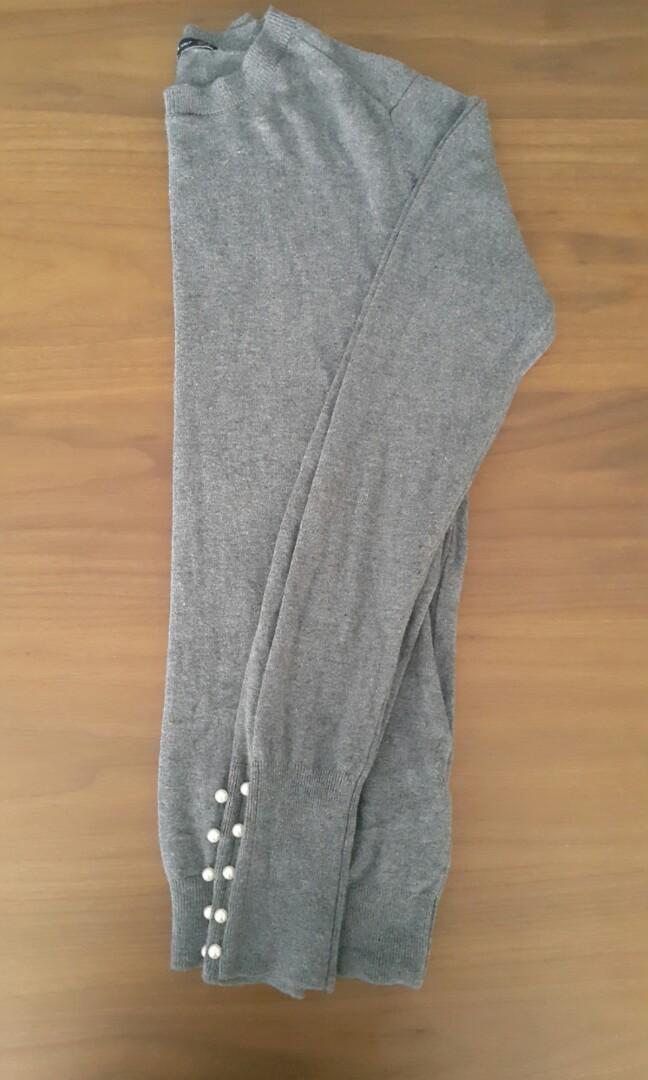 zara knit grey sweater
