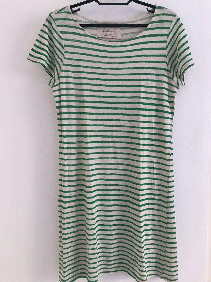 Zara striped casual dress (Category: Dresses) located in Pasay City. Submitted by g.ang.s (Listing ID 175456280, Image 2). Description: #carougsale The faded lines/stripes is not due to frequent wear but it really is the design of the dress. :) I need to dispose some of my clothes :) .