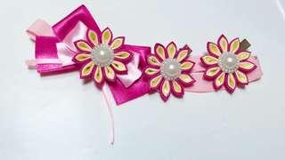 Headband/clips handmade with love