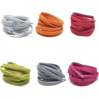 3M REFLECTIVE FLAT SHOELACES SHOE LACES (12 COLORS) WHITE ORANGE RED YELLOW GREY PINK