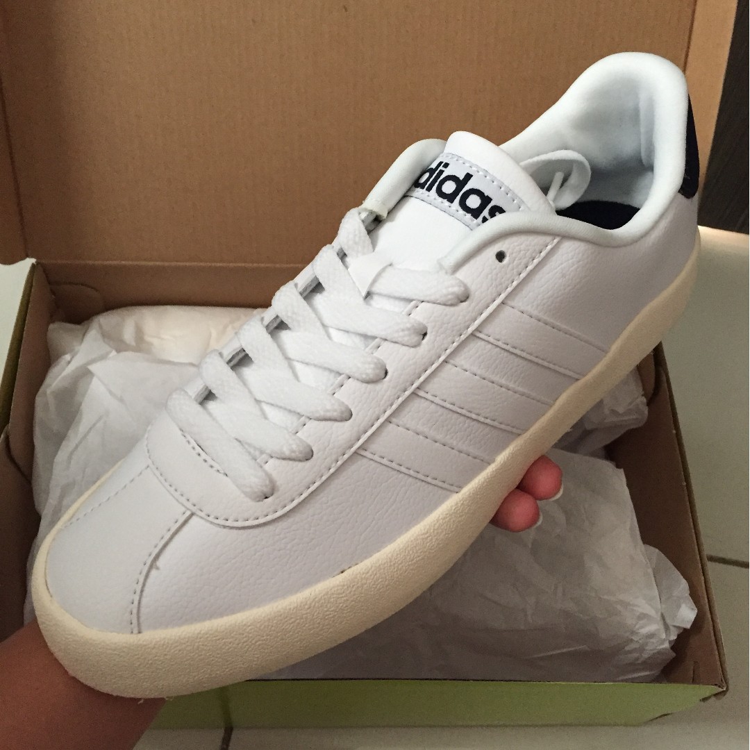 ADIDAS VLCOURT VULC WHITE SHOES, Men's Sneakers on Carousell
